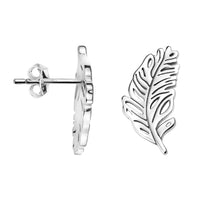 Blatt Ohrstecker in 925 Silber