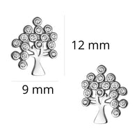 Baum Ohrstecker in 925 Silber