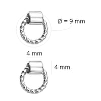 Kreis Ohrstecker in 925 Silber