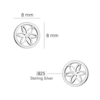 Blume Ohrstecker in 925 Silber