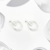 Kreis Ohrstecker in 925 Silber
