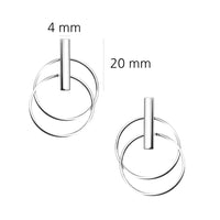 Kreis Ohrstecker in 925 Silber