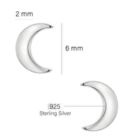 Mond Ohrstecker in 925 Silber