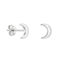 Mond Ohrstecker in 925 Silber