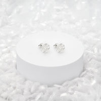 Schneeflocke Ohrstecker in 925 Silber