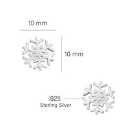 Schneeflocke Ohrstecker in 925 Silber