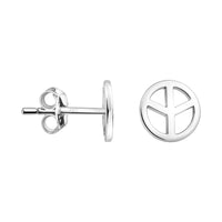 Haupt- und Seitenansicht von Peace Ohrstecker in 925 Silber von Sofia Milani - E0756