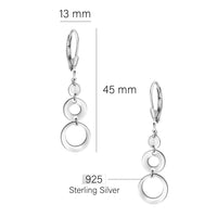 Kreis Ohrhänger in 925 Silber
