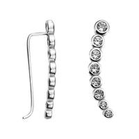 Gebogen Ohrklemme in 925 Silber