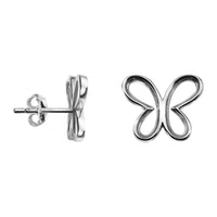 Schmetterling Ohrstecker in 925 Silber