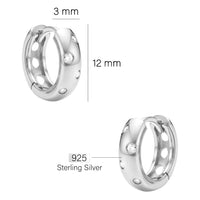 Maßenansicht von Creolen Creolen in 925 Silber von Sofia Milani - E0784