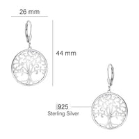 Baum Ohrhänger in 925 Silber