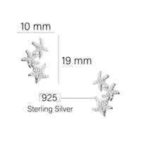 Stern Ohrstecker in 925 Silber
