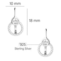 Maßenansicht von Creolen Creolen in 925 Silber von Sofia Milani - E0806