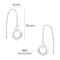 Kreis Ohrhänger in 925 Silber