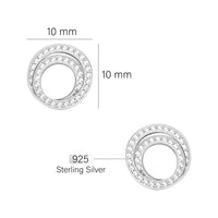 Kreis Ohrstecker in 925 Silber