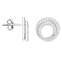 Kreis Ohrstecker in 925 Silber