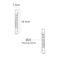 Stab Ohrstecker in 925 Silber