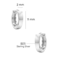 Maßenansicht von Creolen Creolen in 925 Silber von Sofia Milani - E0823
