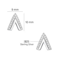 Dreieck Ohrstecker in 925 Silber