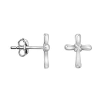 Kreuz Ohrstecker in 925 Silber