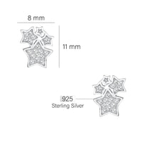 Stern Ohrstecker in 925 Silber