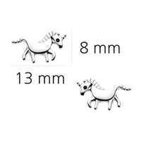 Einhorn Ohrstecker in 925 Silber