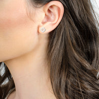 Blatt Ohrstecker in 925 Silber