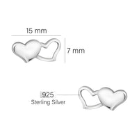 Herz Ohrstecker in 925 Silber