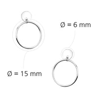 Kreis Ohrstecker in 925 Silber