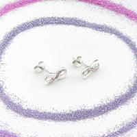 Unendlich Ohrstecker in 925 Silber