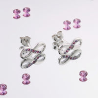 Unendlich Ohrstecker in 925 Silber