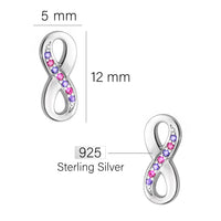 Unendlich Ohrstecker in 925 Silber