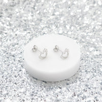 Herz Ohrstecker in 925 Silber