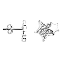Stern Ohrstecker in 925 Silber