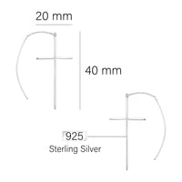 Kreuz Durchzieher in 925 Silber