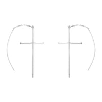 Kreuz Durchzieher in 925 Silber