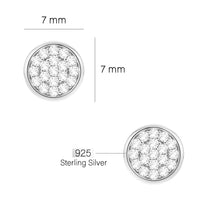 Maßenansicht von Kreis Ohrstecker in 925 Silber von Sofia Milani - E0859