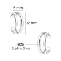 Steck Creolen in 925 Silber