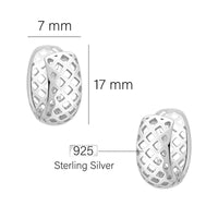 Maßenansicht von Creolen Creolen in 925 Silber von Sofia Milani - E0863