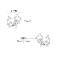 Hund Ohrstecker in 925 Silber
