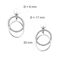 Kreis Ohrstecker in 925 Silber