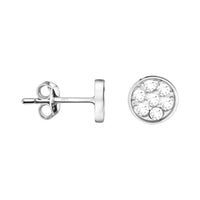 Kreis Ohrstecker in 925 Silber