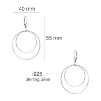 Kreis Ohrhänger in 925 Silber