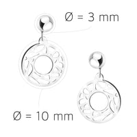 Kreis Ohrstecker in 925 Silber
