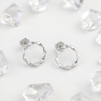 Kreis Ohrstecker in 925 Silber