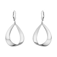 Oval Ohrhänger in 925 Silber