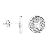 Stern Ohrstecker in 925 Silber