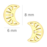 Halbmond Ohrstecker in 925 Silber