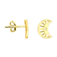 Halbmond Ohrstecker in 925 Silber